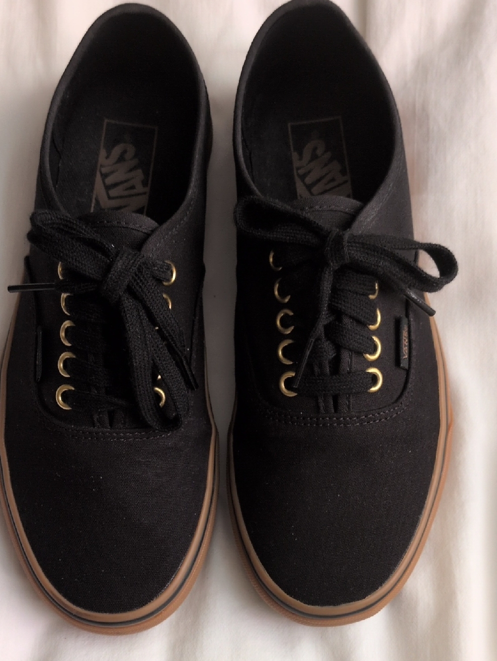 Vans Black Canvas Low-Top Sneakers with Gum Outsole